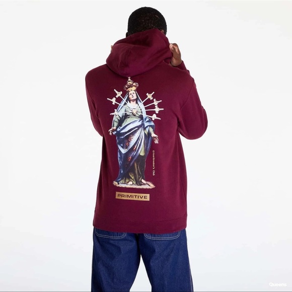 Primitive Other - Primitive Zumiez Men's x Pierce Burgundy Hoodie Dark Red Size Medium SOLD OUT